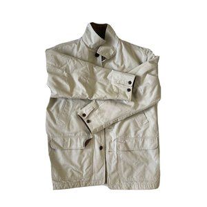 Vintage LL Bean Chore Coat Men's Medium Barn Jacket Quilted Lined Corduroy Trim